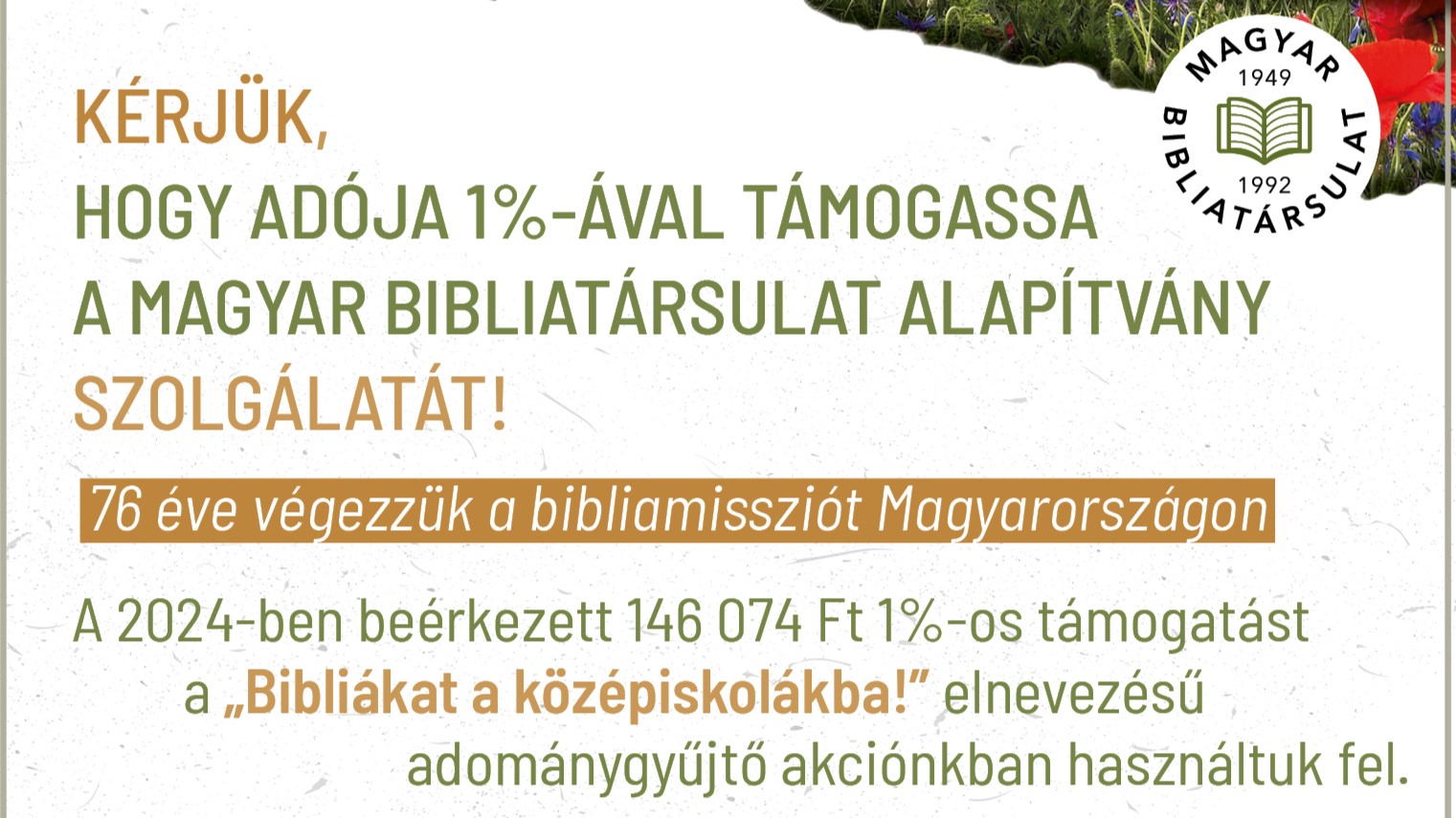 Egyszázalék fölajánlása