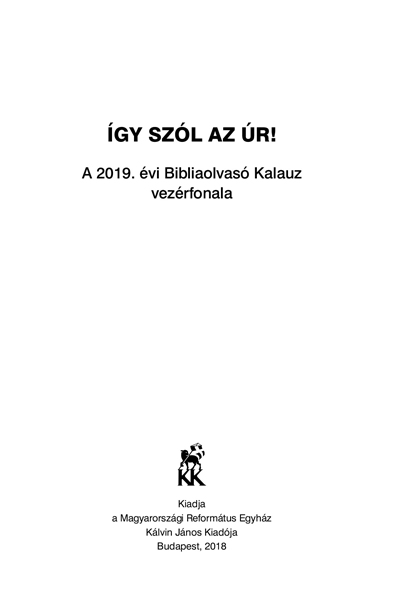 Így szól az Úr! 2019.