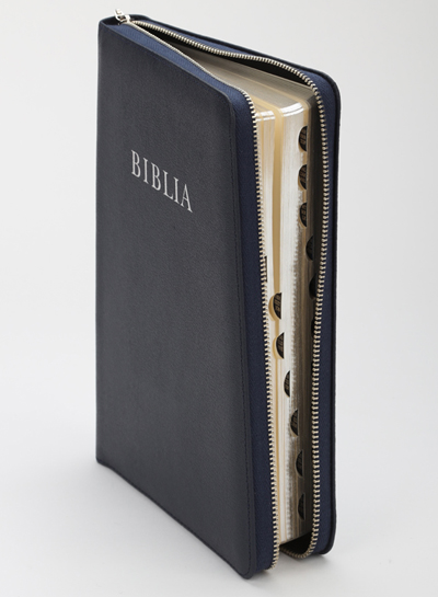 Bible, new translation (RÚF 2014), big size, leather, zipper